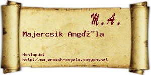 Majercsik Angéla névjegykártya
